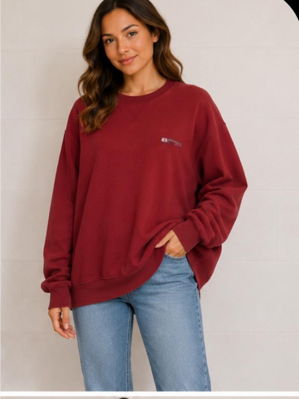 Men's Red crewneck vintage Reebok medium